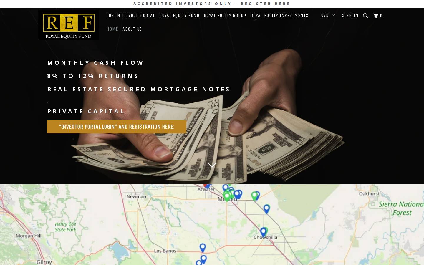 royalequity.com homepage screenshot