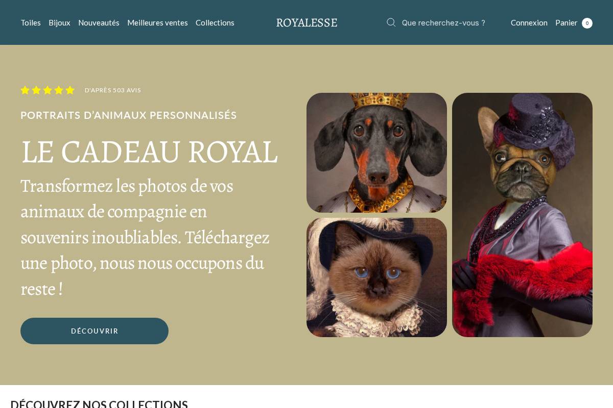 royalesse.com homepage screenshot