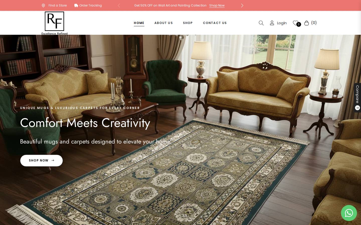 royalfurnishers.in homepage screenshot