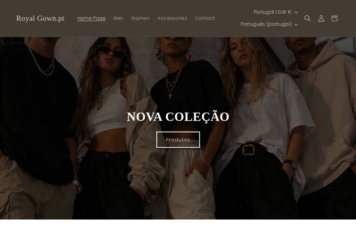 royalgownpt.store homepage screenshot