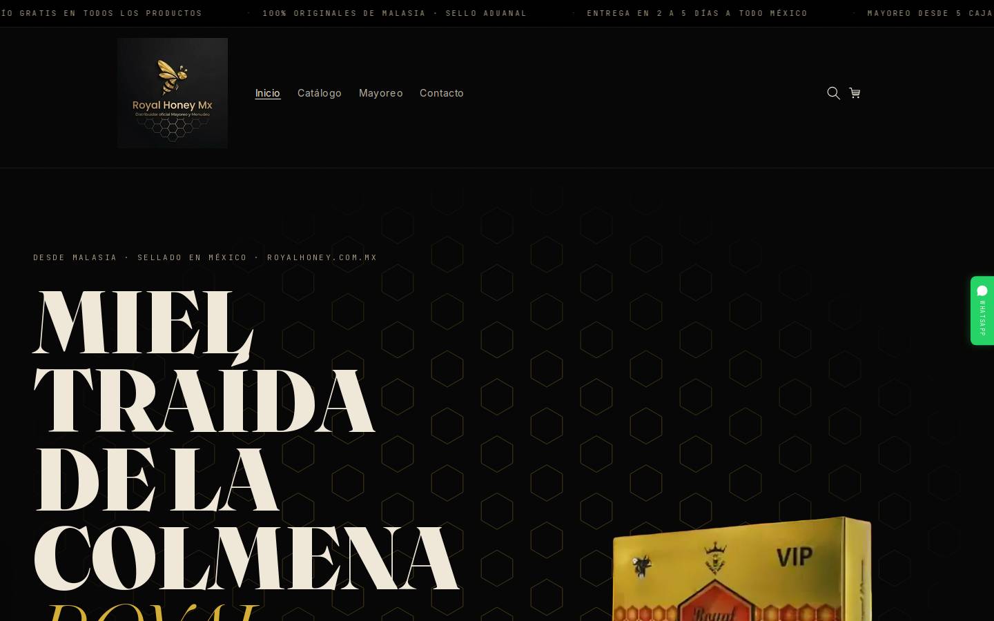 royalhoney.com.mx homepage screenshot