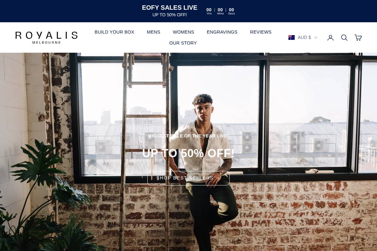 Royalismelbourne homepage screenshot