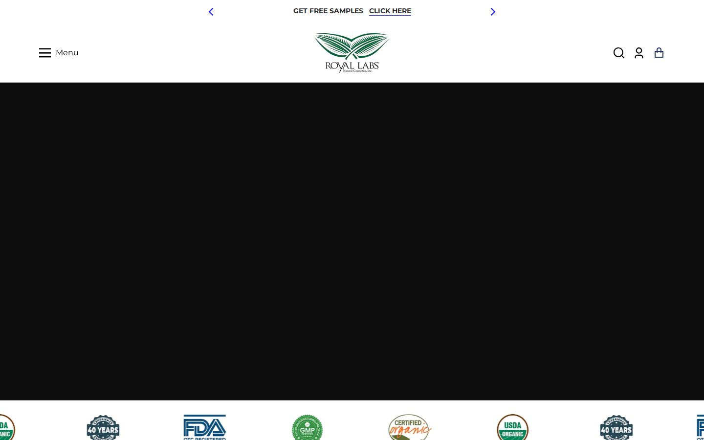 royallabs.com homepage screenshot