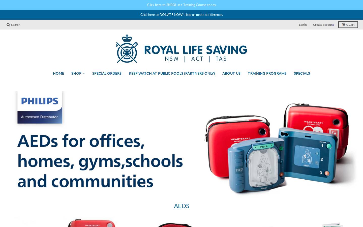 royallifeshop.com.au homepage screenshot