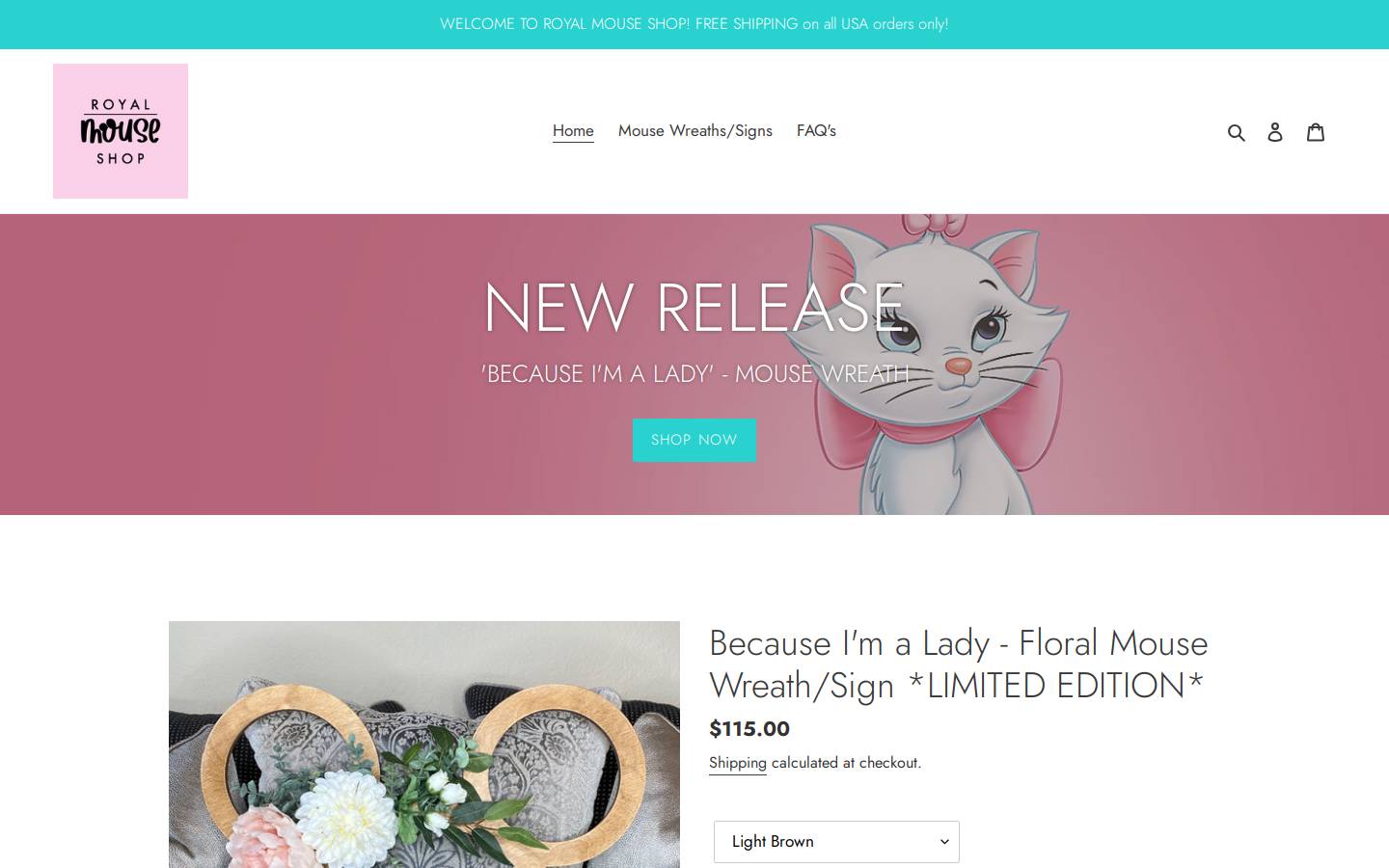 royalmouseshop.com homepage screenshot