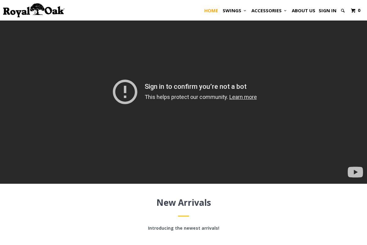 royaloakstore.com homepage screenshot