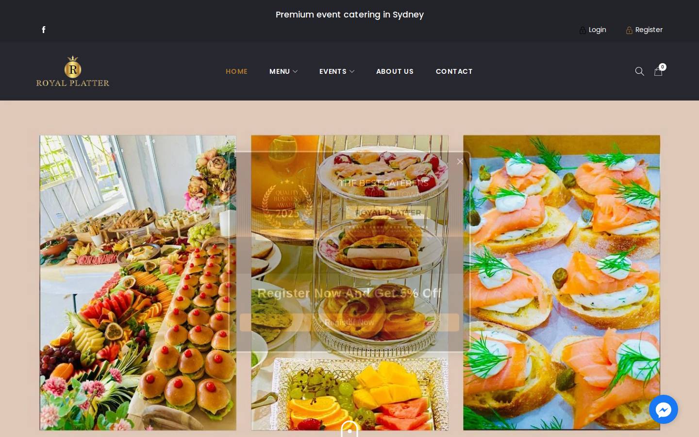 royalplatter.com.au homepage screenshot