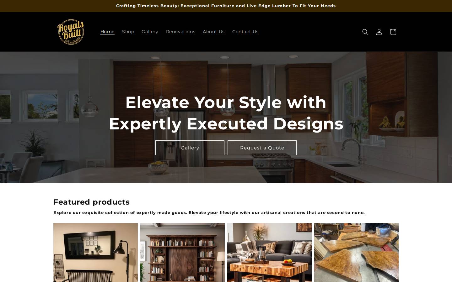 royalsbuilt.com homepage screenshot