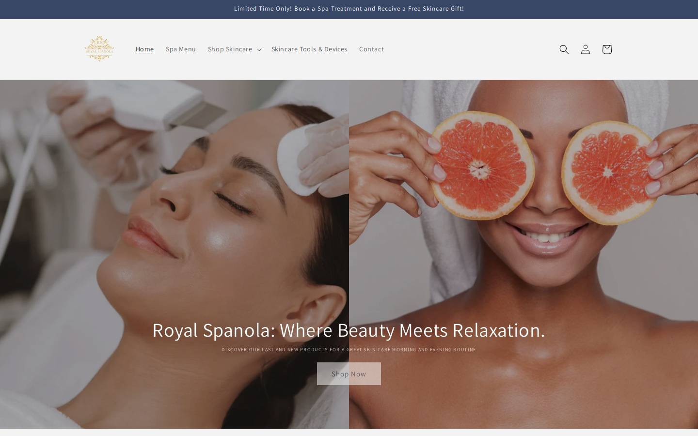 royalspanola.com homepage screenshot