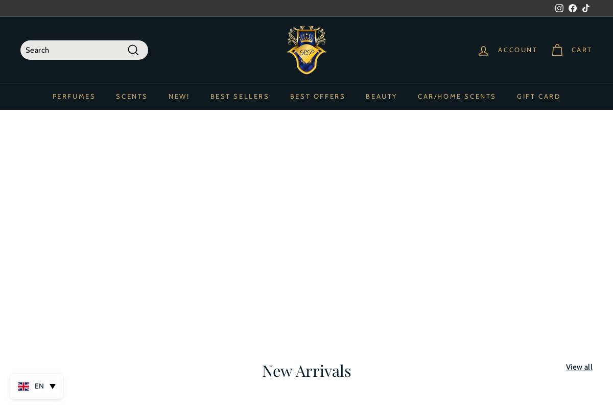 Royalsperfume homepage screenshot