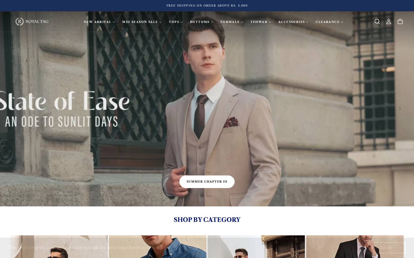 royaltag.com.pk homepage screenshot