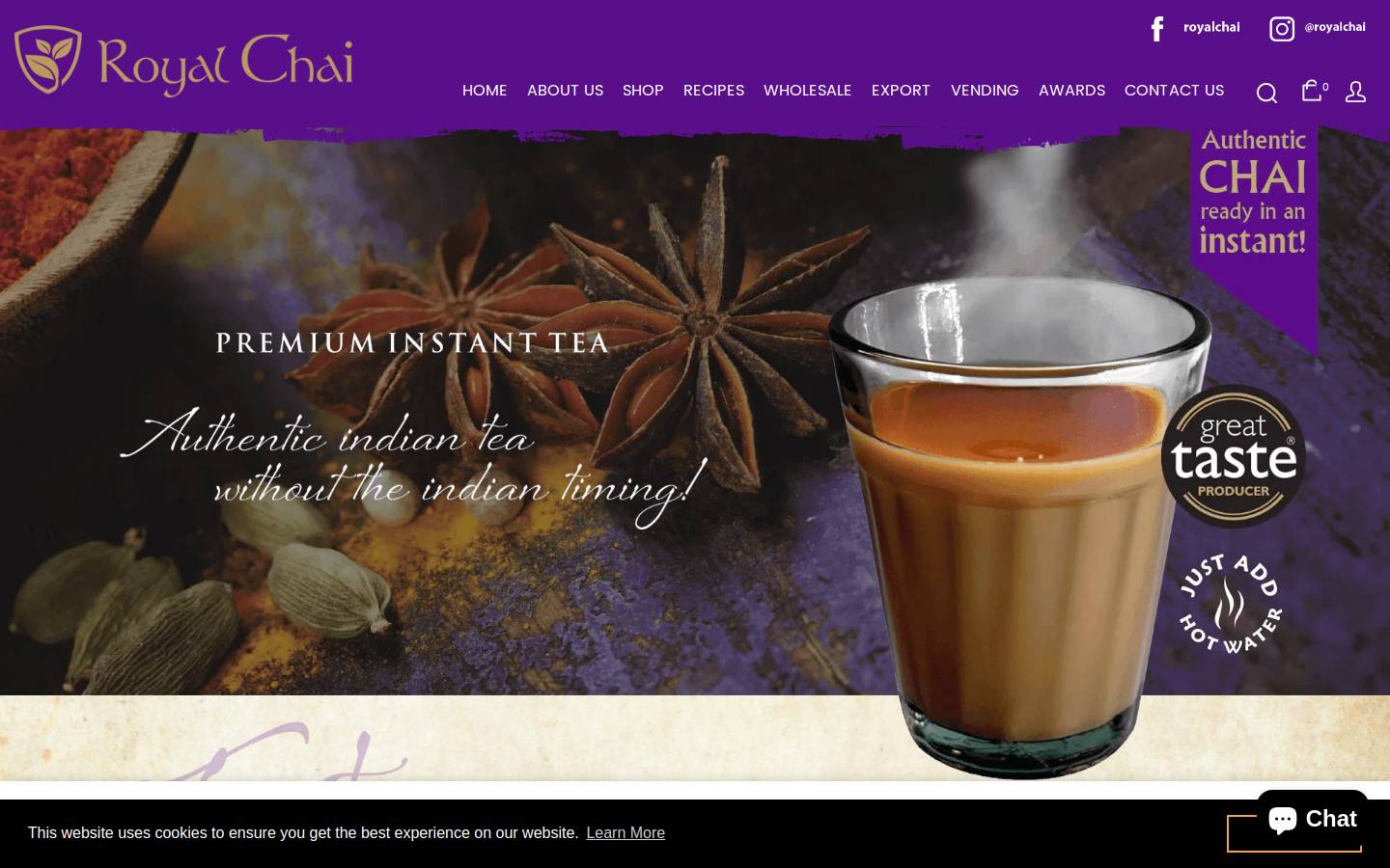 royaltea.uk homepage screenshot