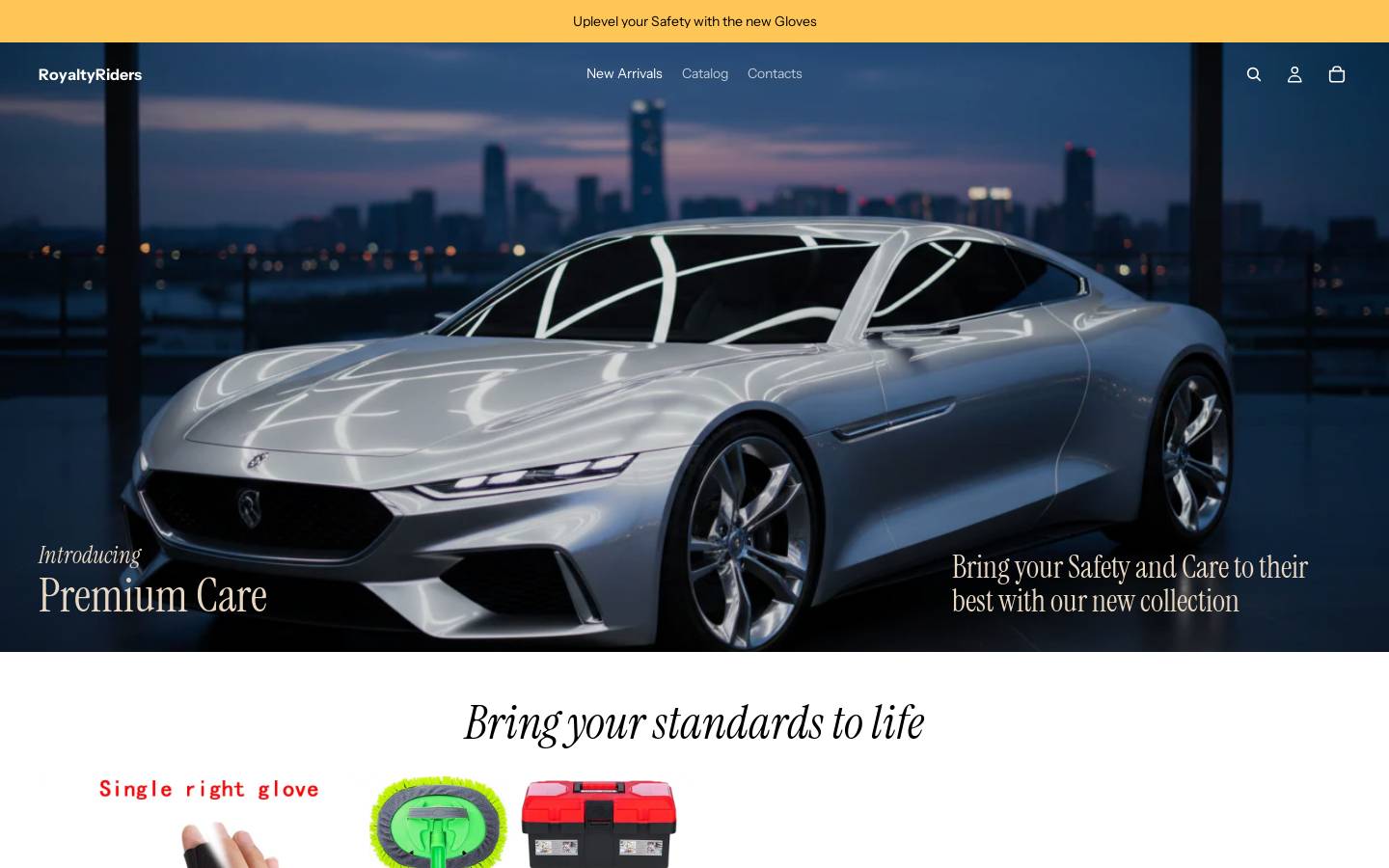 royaltyriders.store homepage screenshot