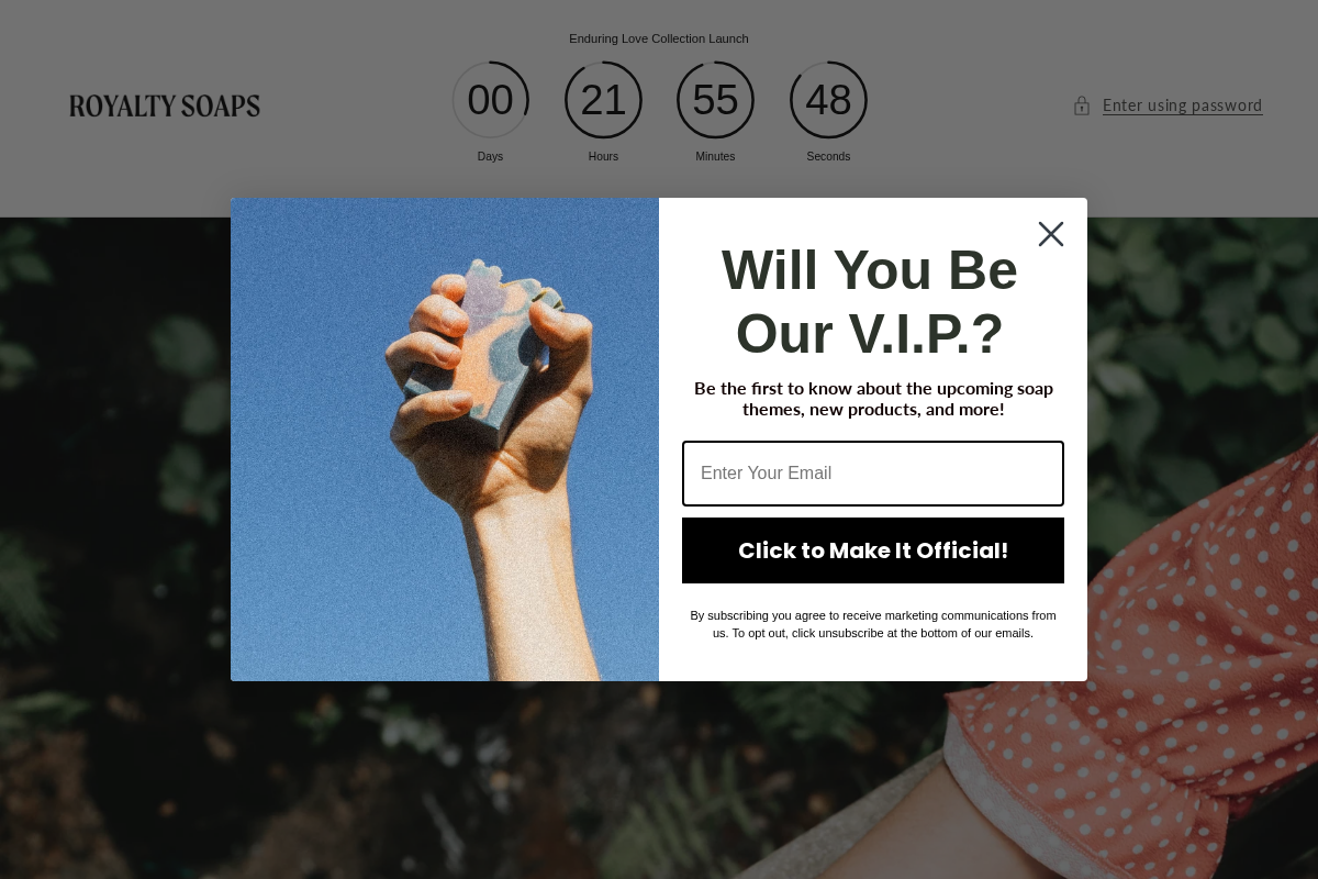 royaltysoaps.com homepage screenshot