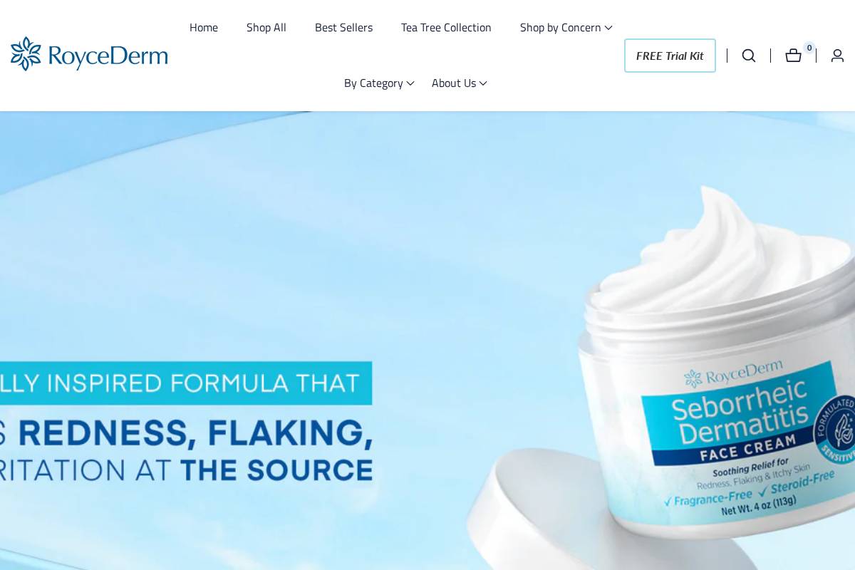 roycederm.com homepage screenshot