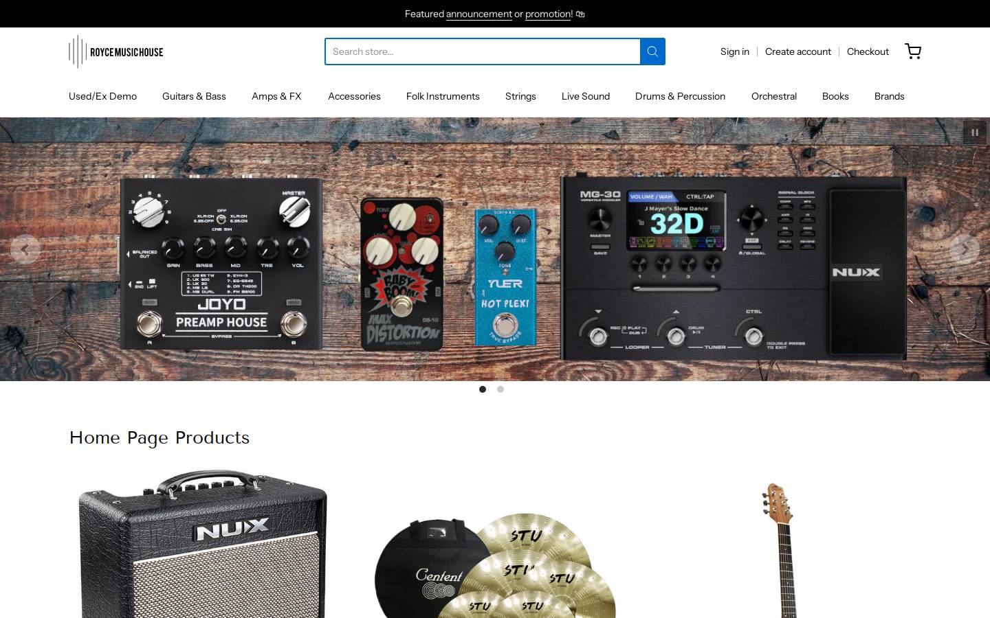 roycemusic.com.au homepage screenshot
