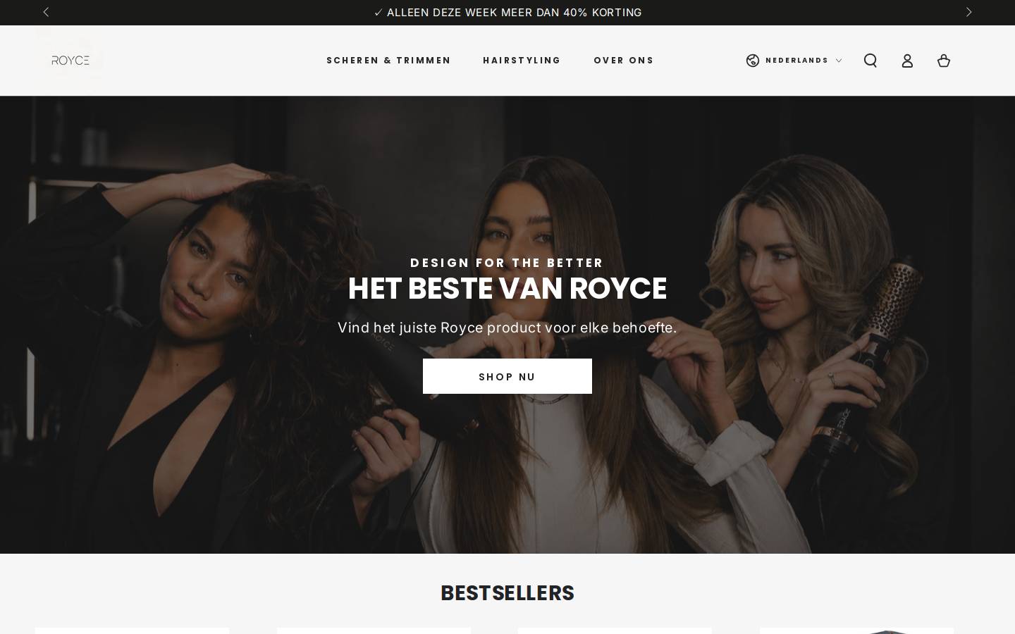 Roycestore homepage screenshot