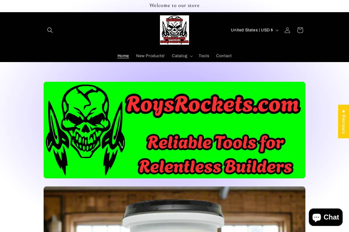 roysrockets.com homepage screenshot