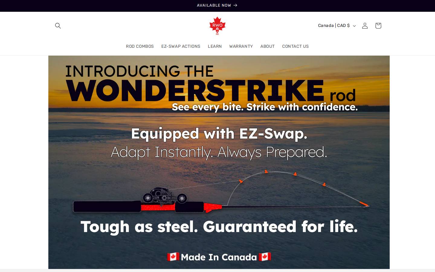rozwinoutdoors.com homepage screenshot