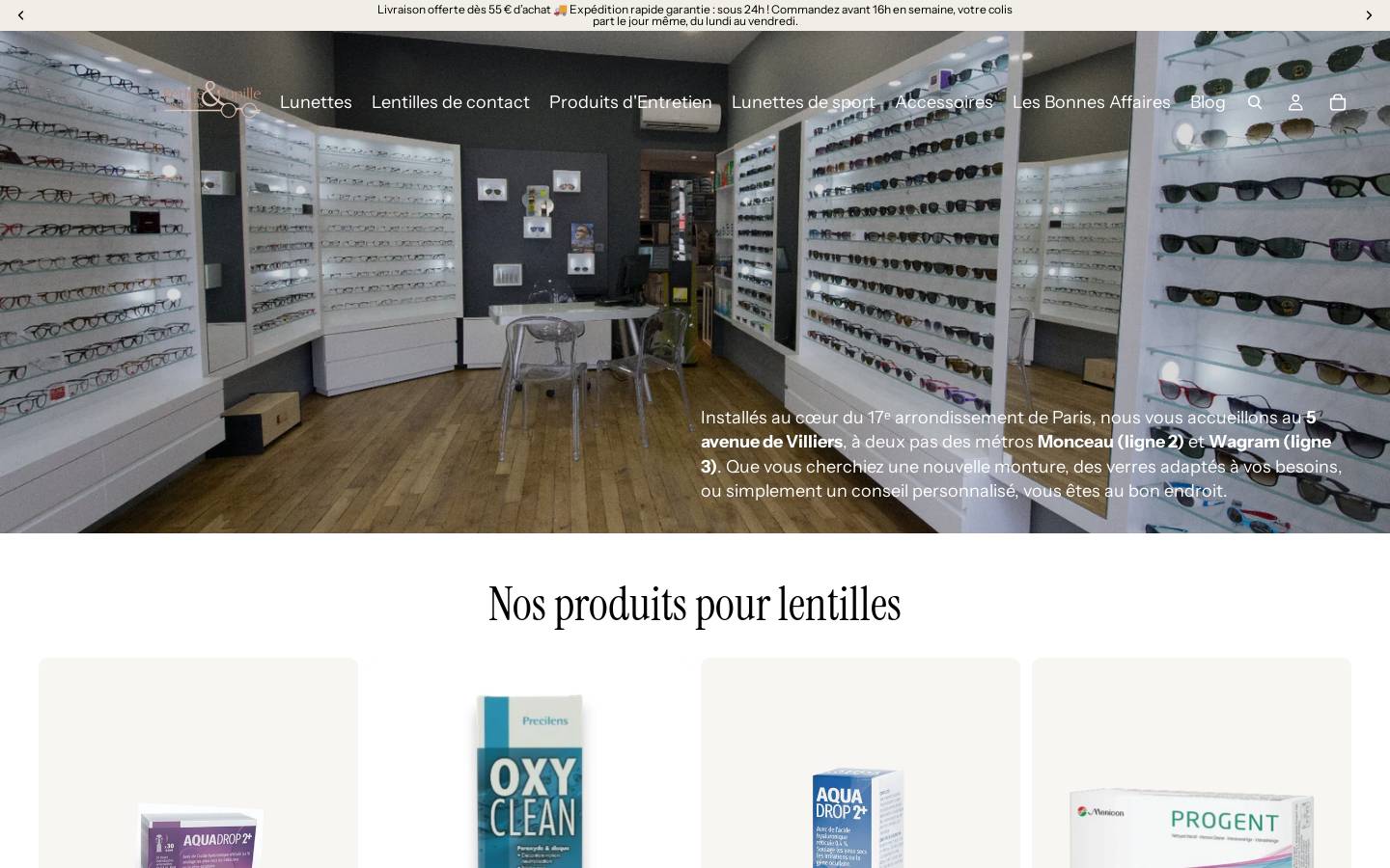 rp-opticiens.com homepage screenshot