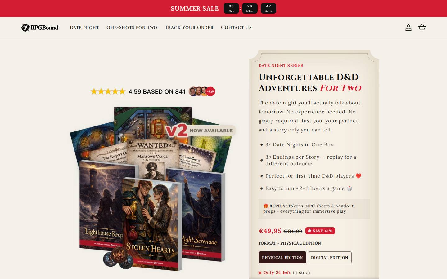 rpgbound.com homepage screenshot