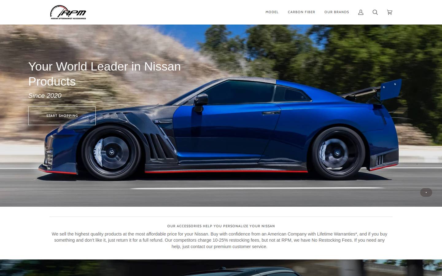 rpmnissan.com homepage screenshot