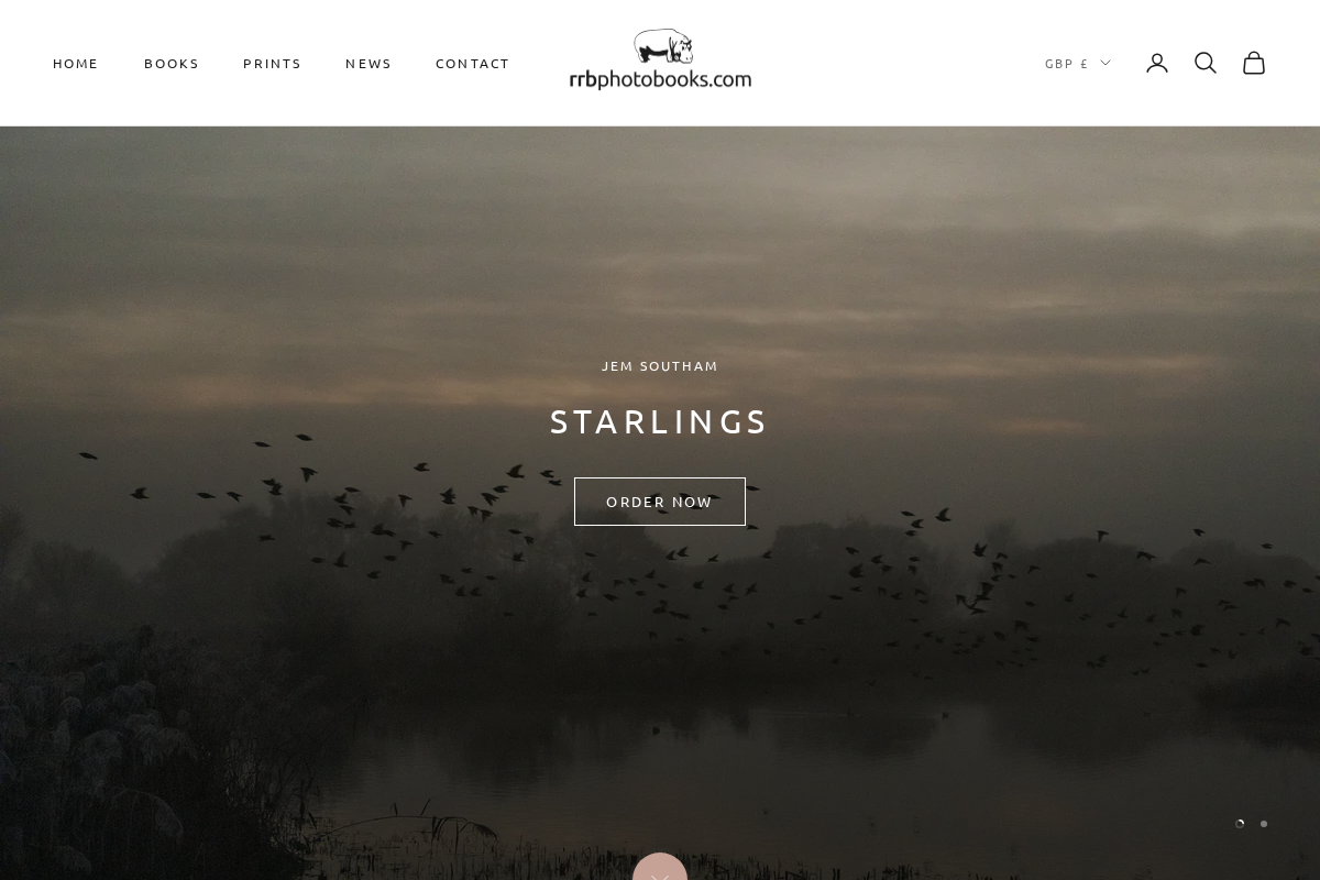 RRB Photobooks homepage screenshot