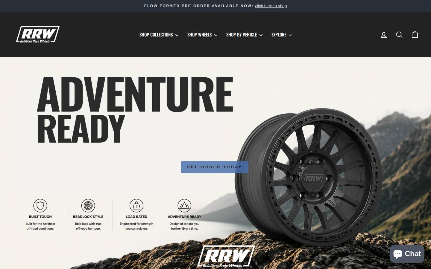 rrwheels.com homepage screenshot