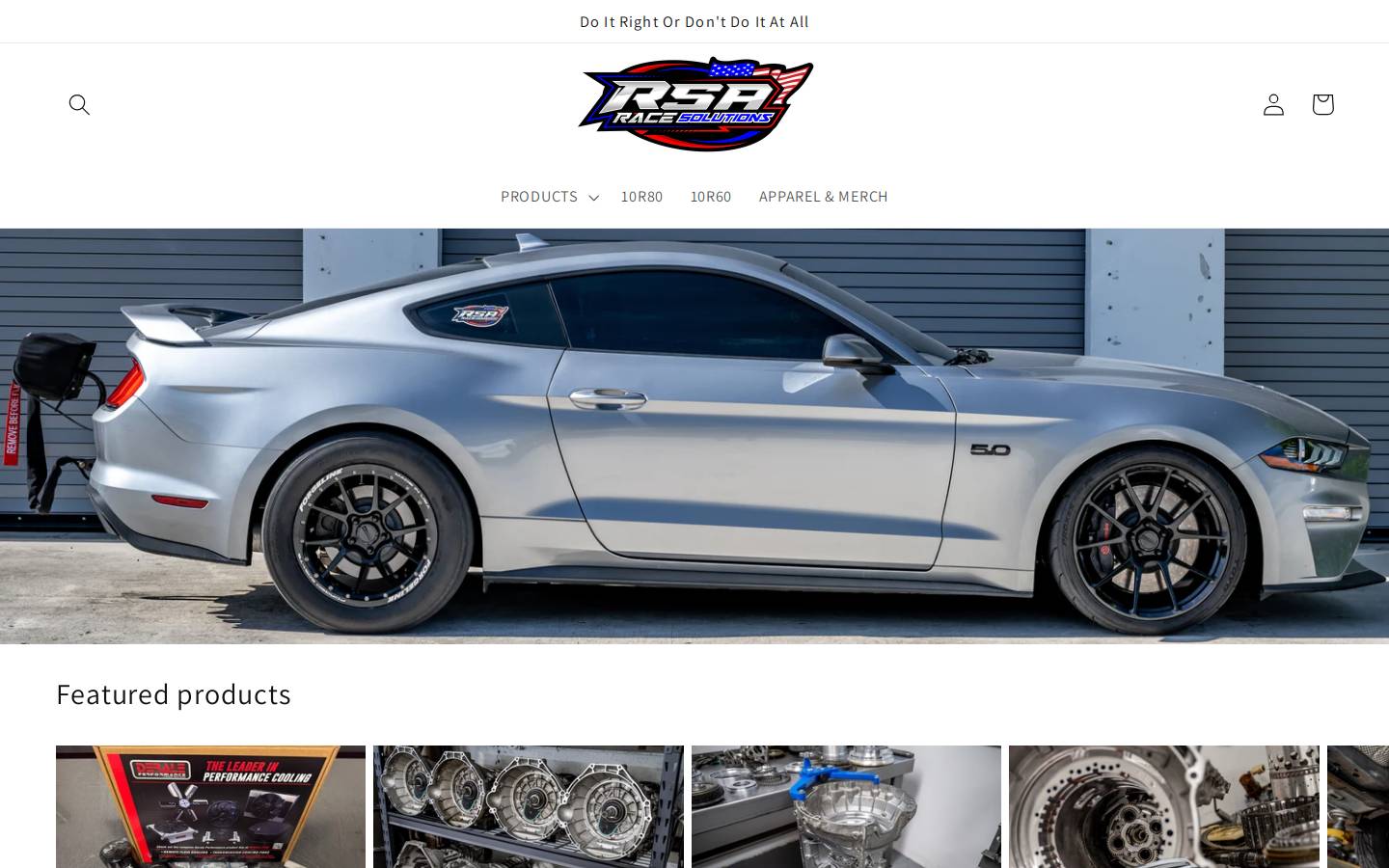 rsarace.com homepage screenshot