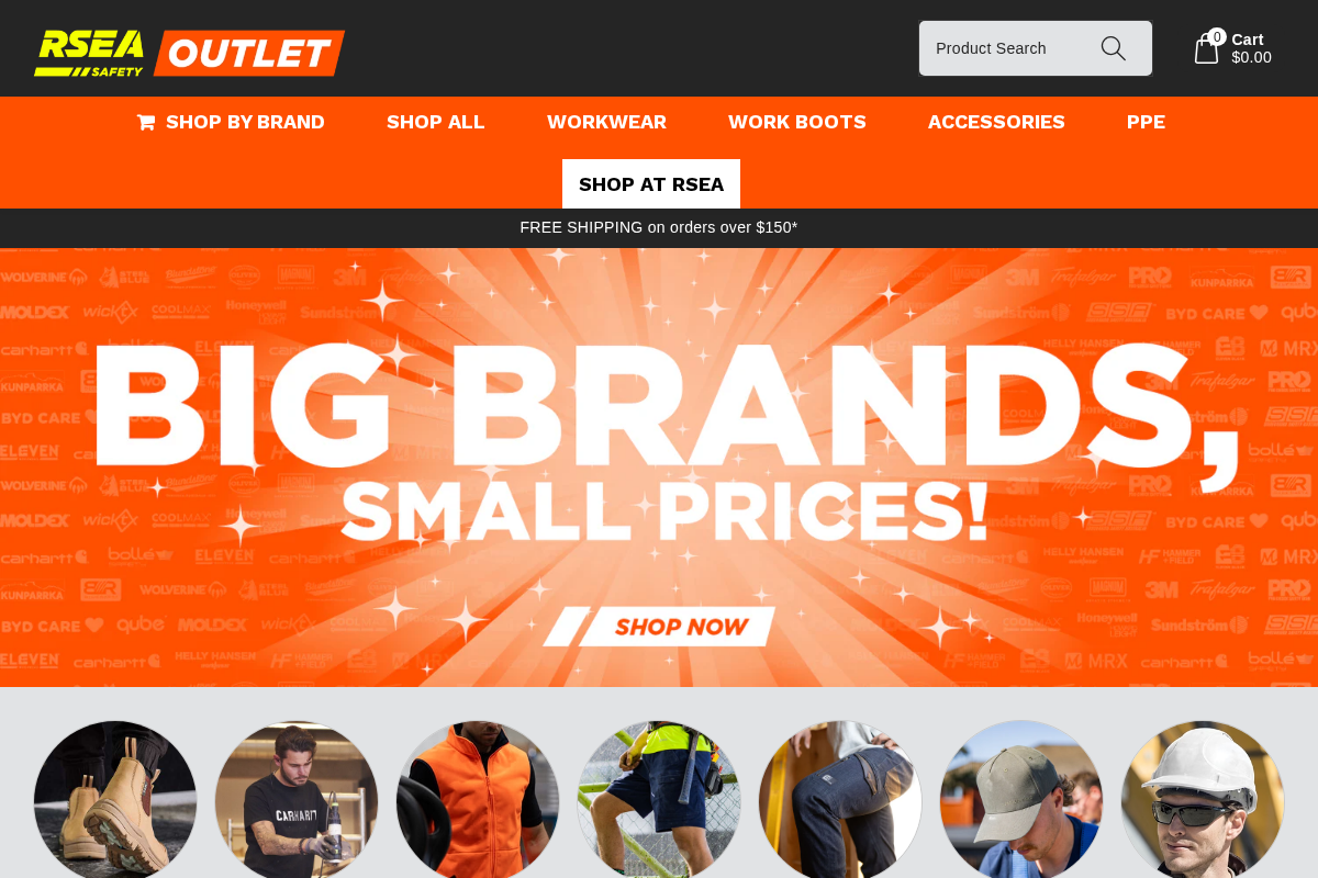 RSEA Safety Outlet homepage screenshot