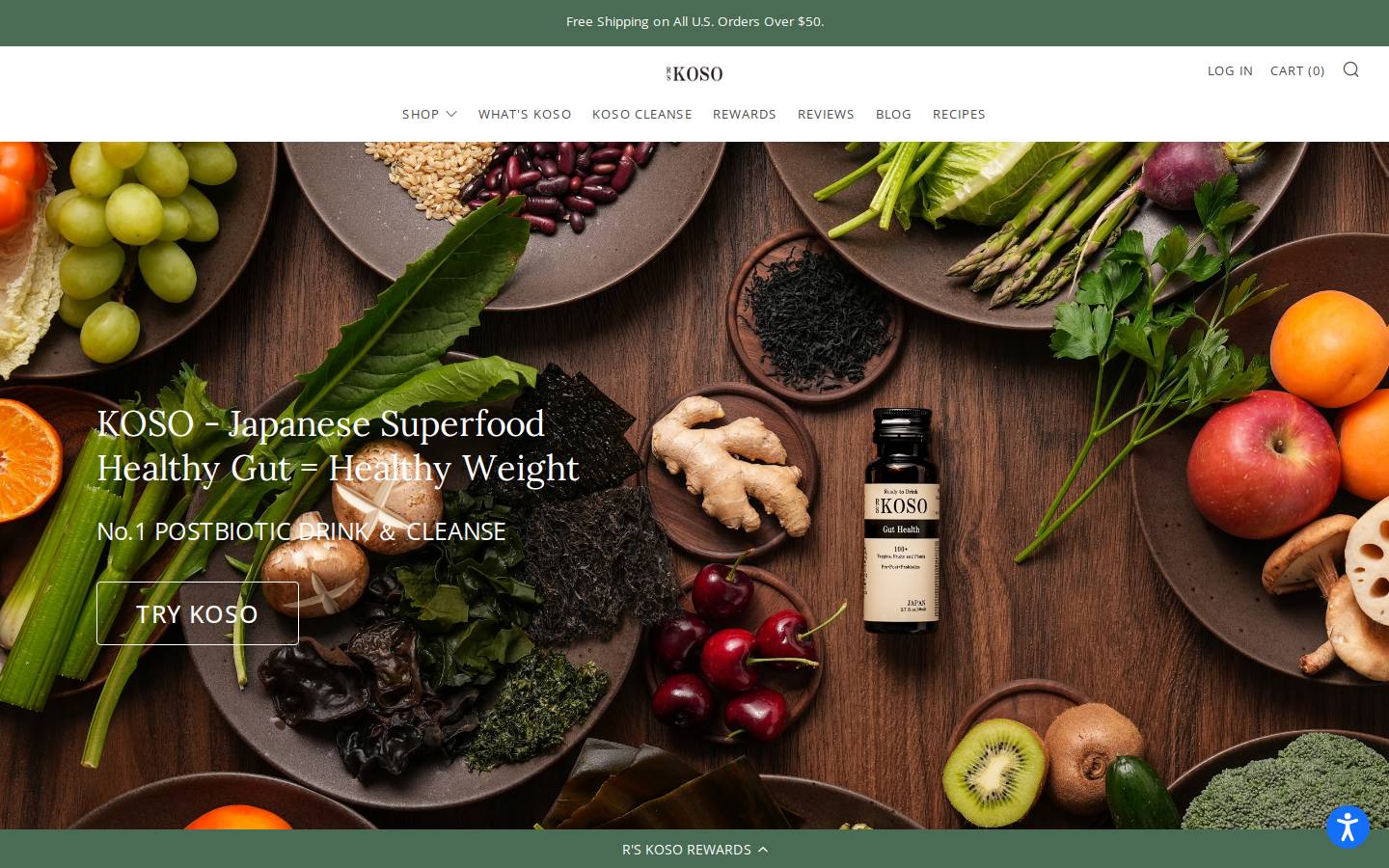 R's KOSO, Inc. homepage screenshot