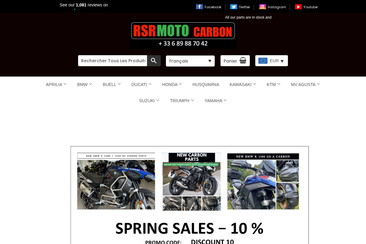 RSR Moto homepage screenshot