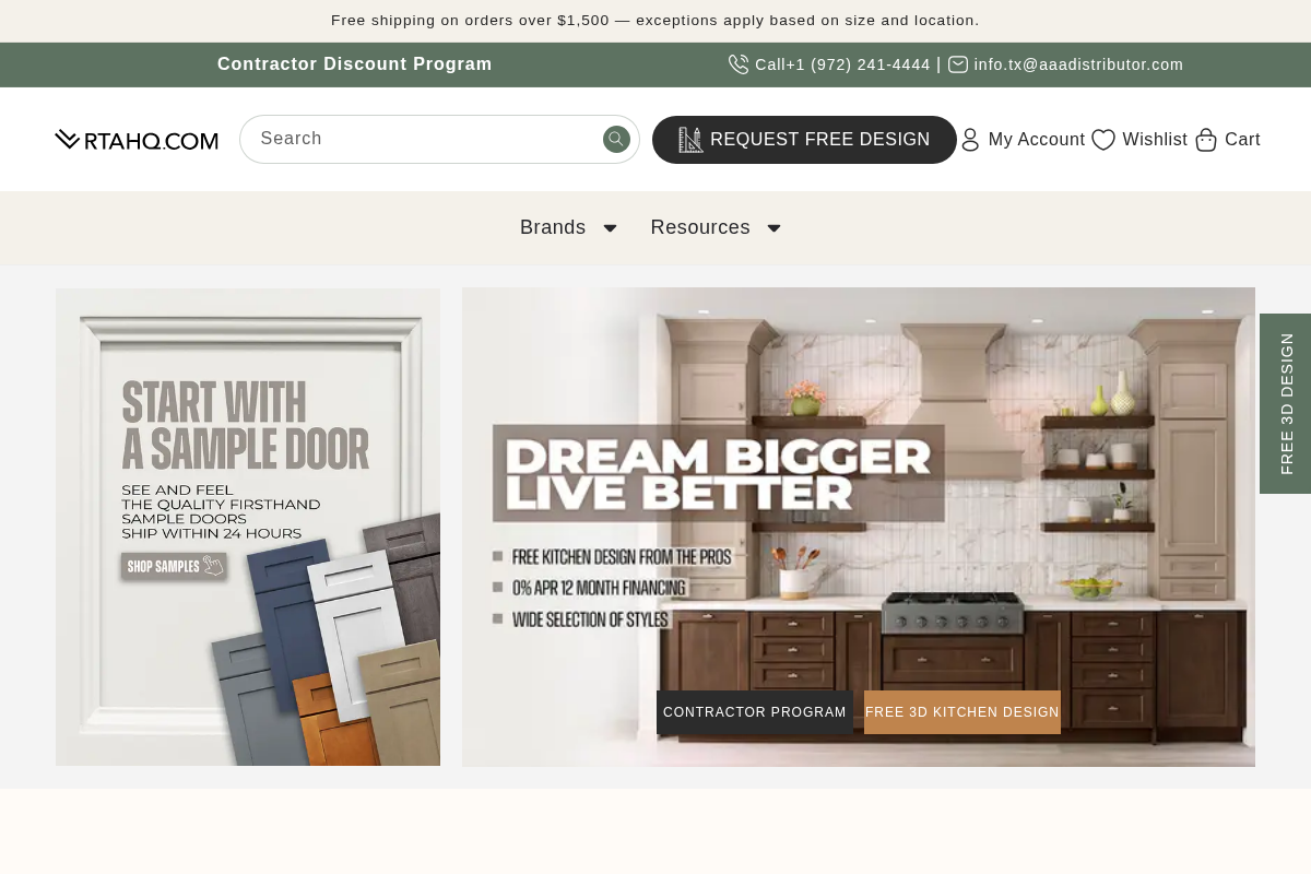 Cabinets homepage screenshot