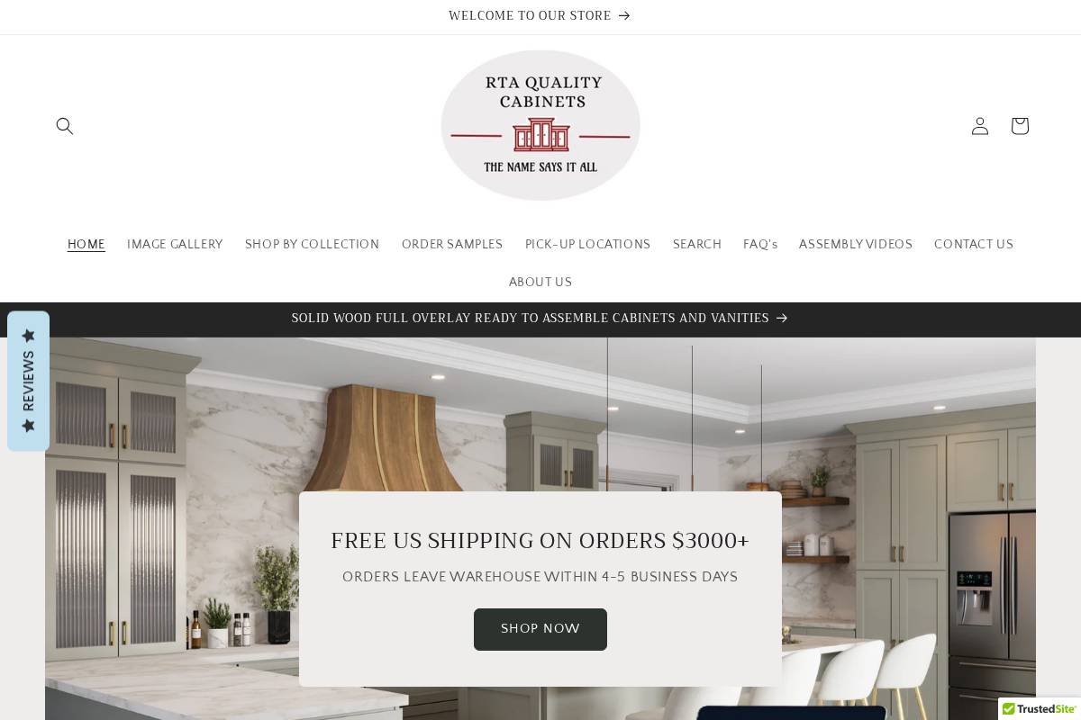 rtaqualitycabinets.com homepage screenshot