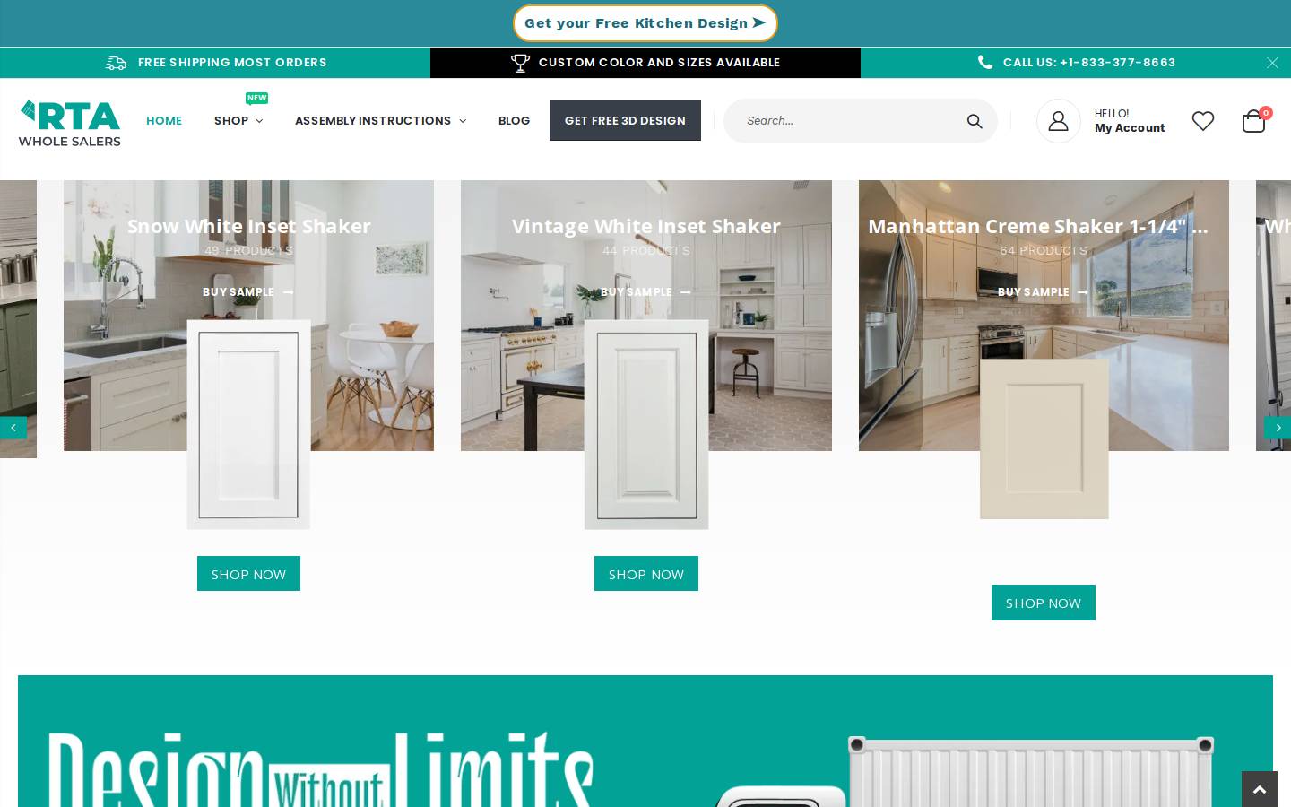 rtawholesalers.com homepage screenshot