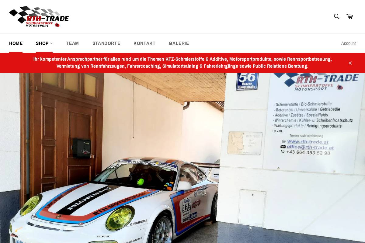 rth-trade.at homepage screenshot