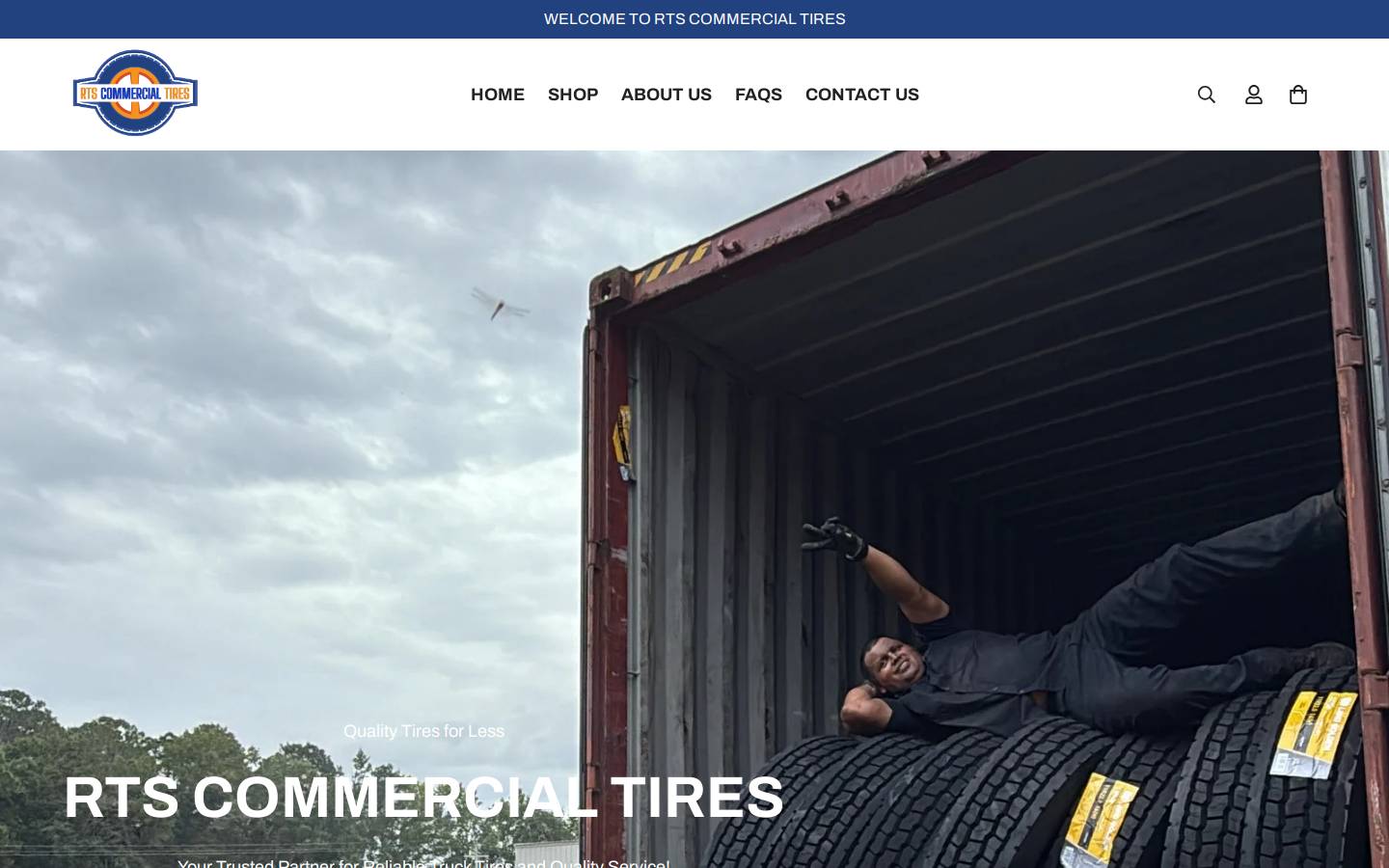 rtscommercialtires.com homepage screenshot
