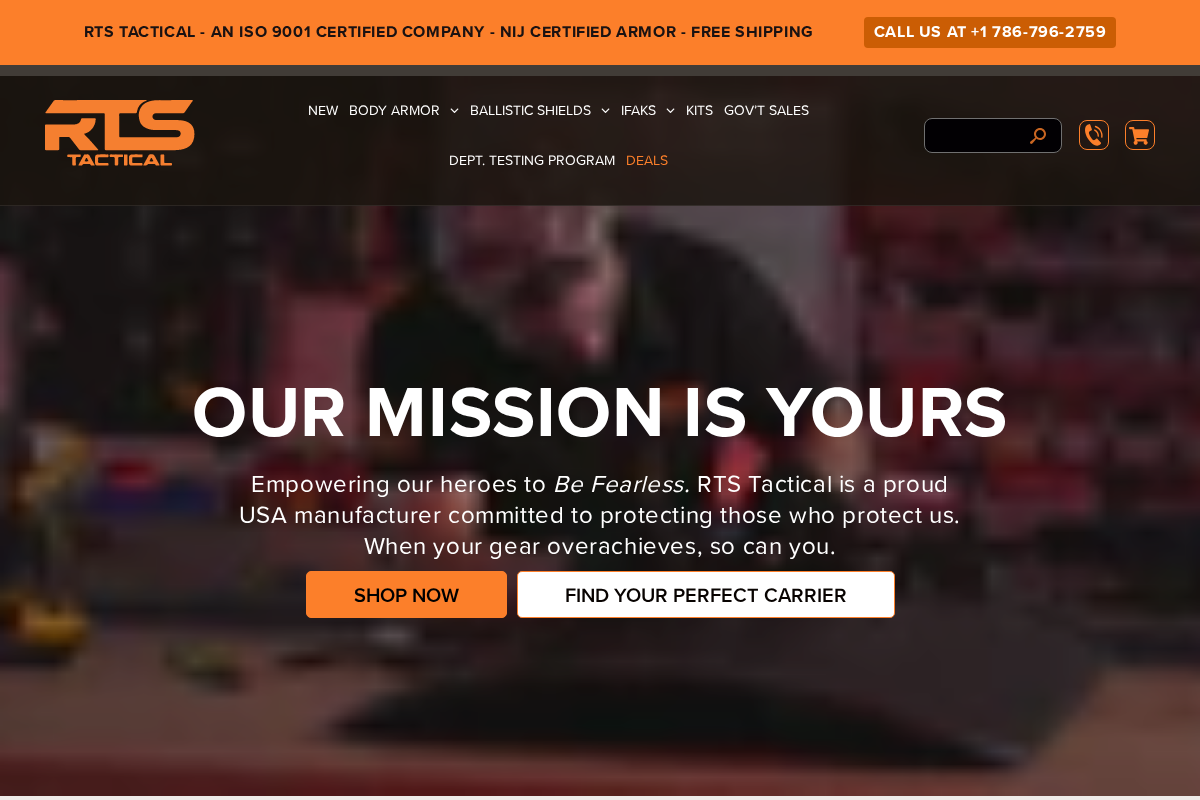 RTS Tactical homepage screenshot