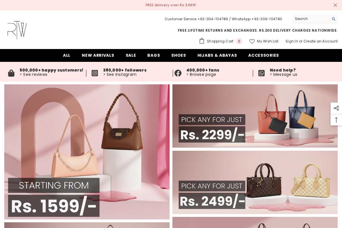 RTW Creation homepage screenshot