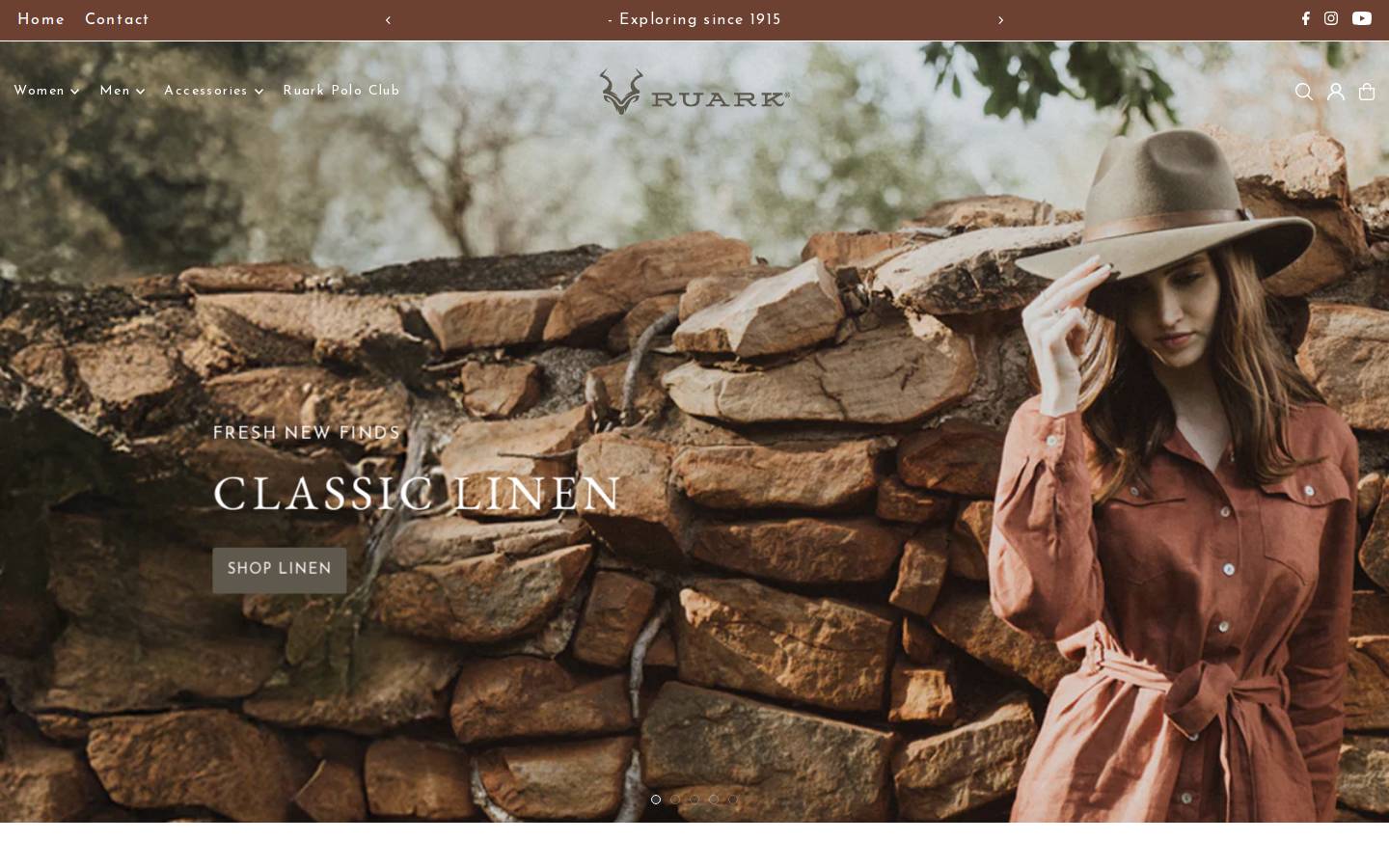 ruarkcollection.com homepage screenshot
