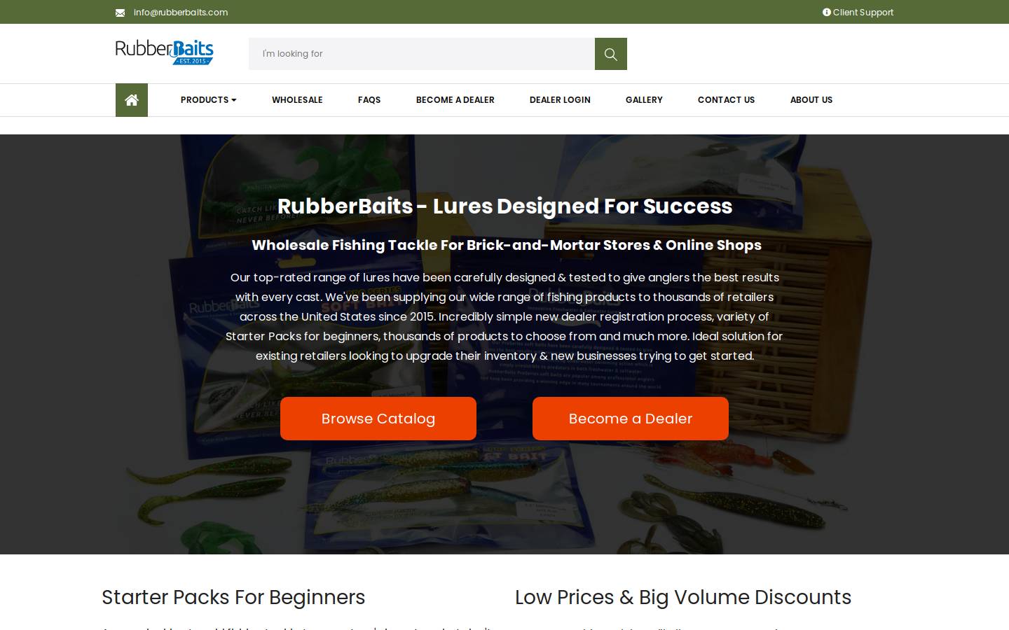 Rubber Baits homepage screenshot