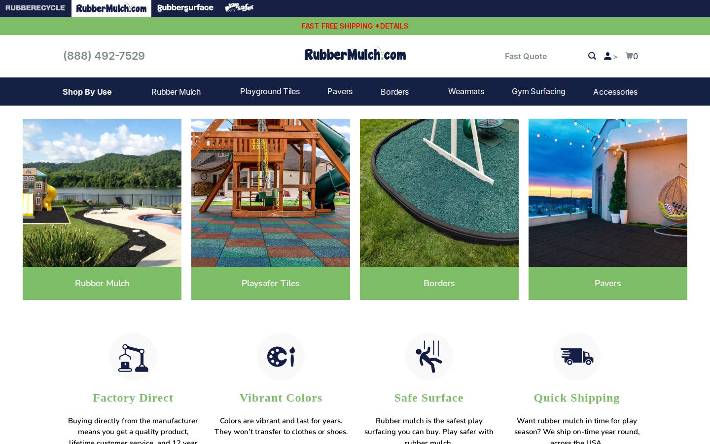 Rubber Mulch homepage screenshot
