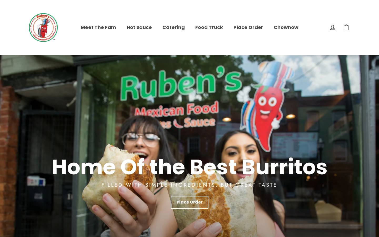 rubensmexicanfood.com homepage screenshot