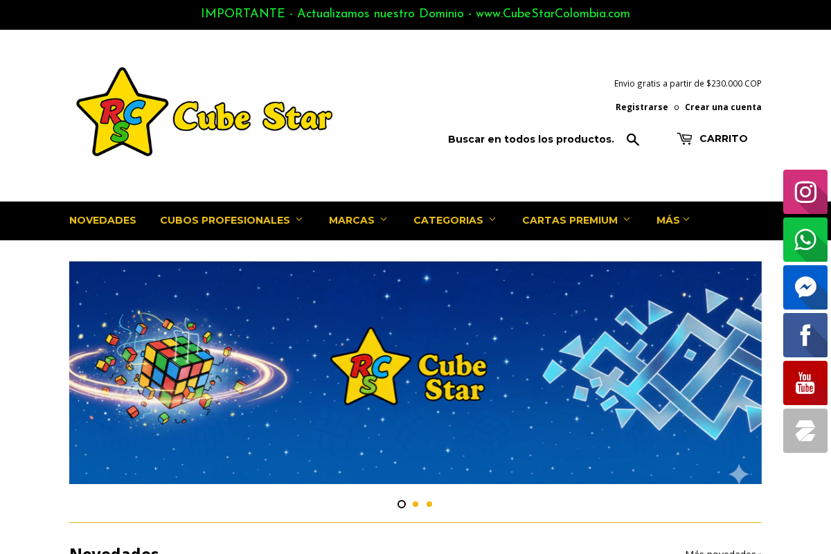 Cube Star homepage screenshot