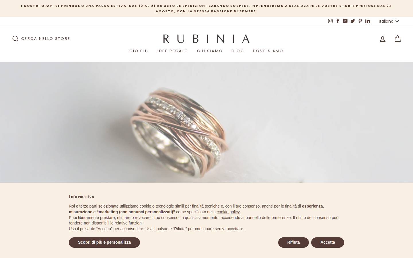 Rubinia homepage screenshot