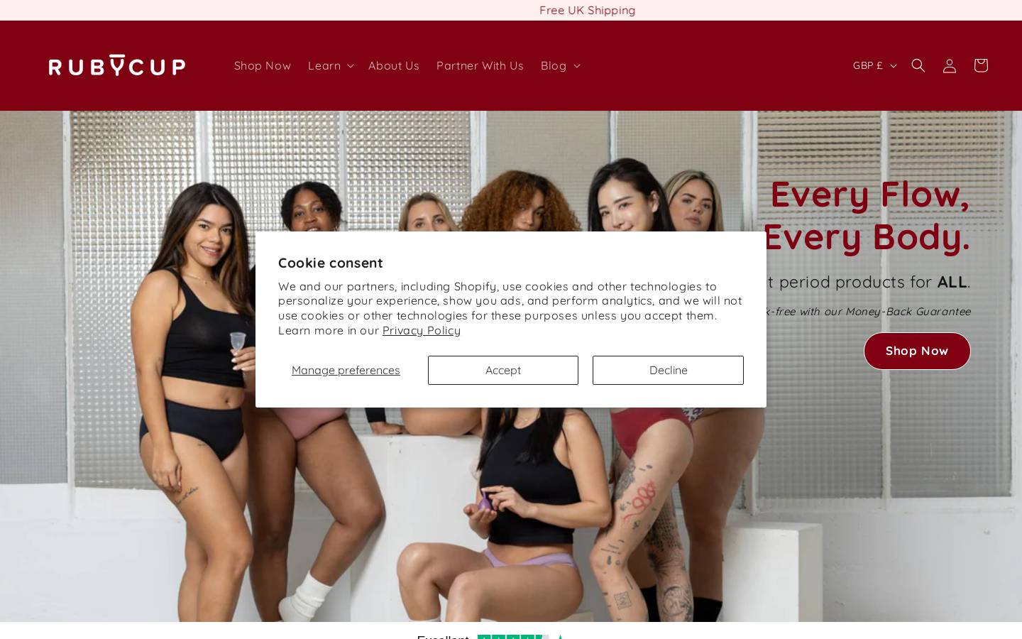 Ruby Cup homepage screenshot