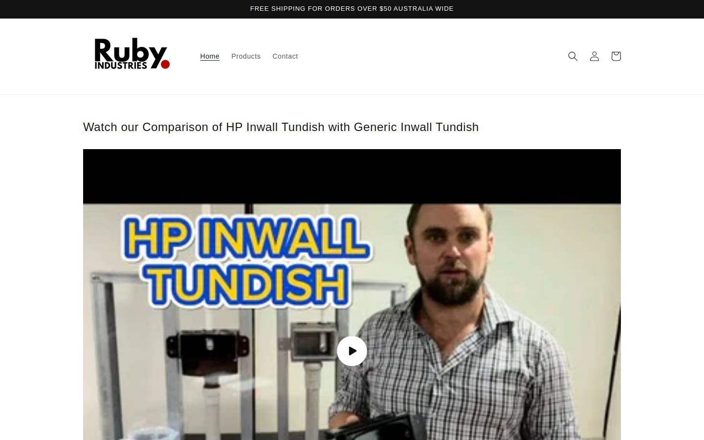 rubyindustries.com.au homepage screenshot