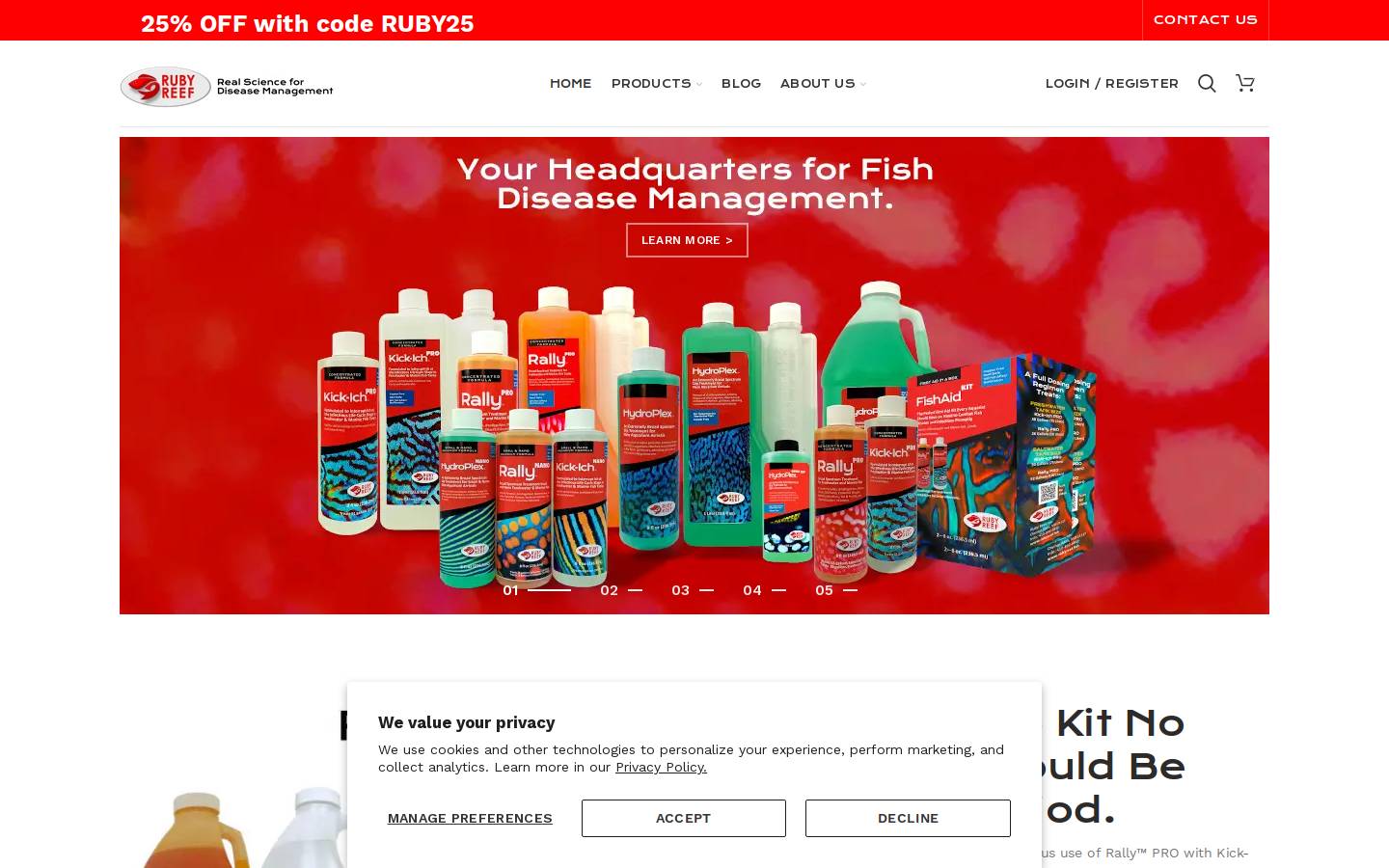 rubyreef.fish homepage screenshot