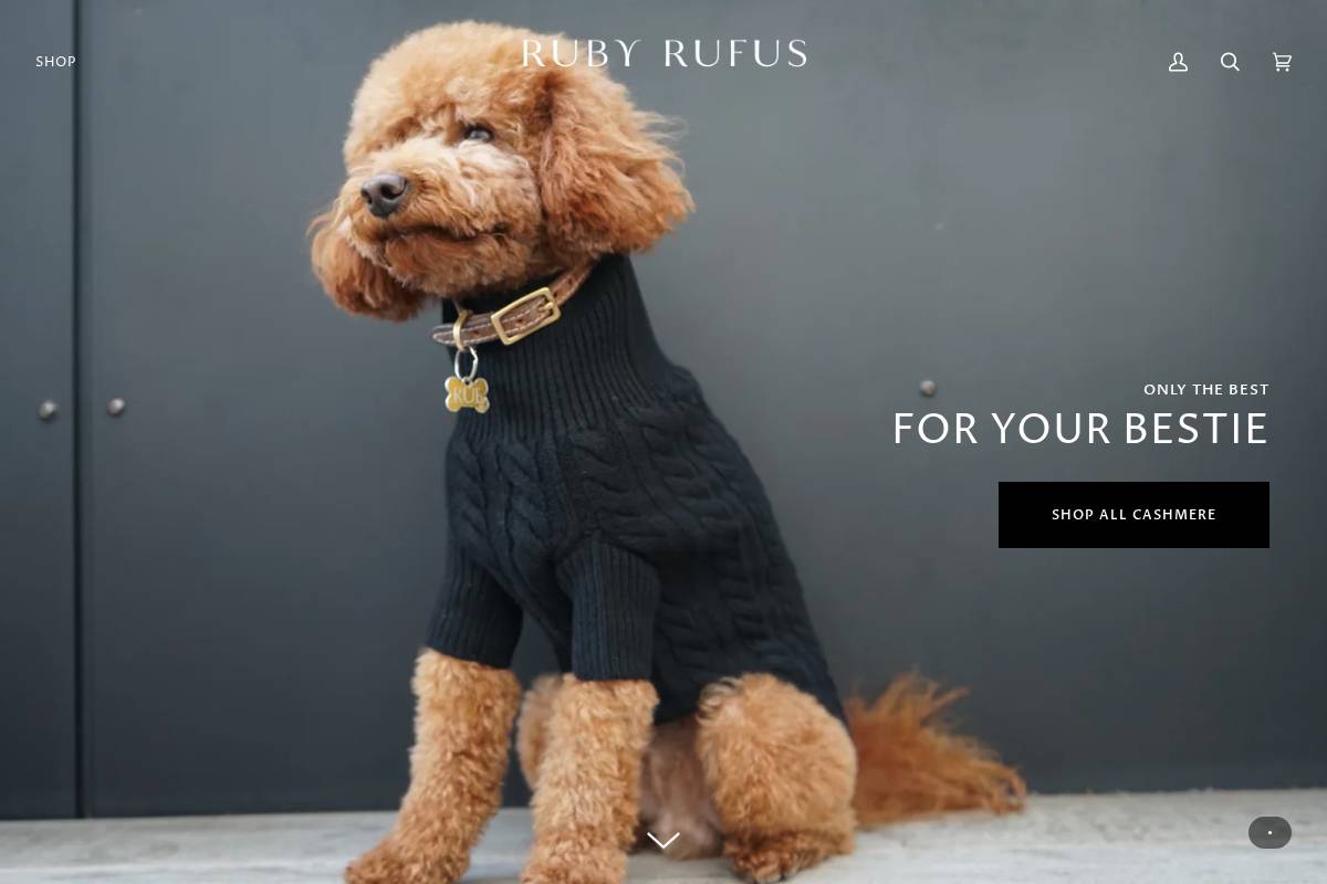 rubyrufus.com homepage screenshot