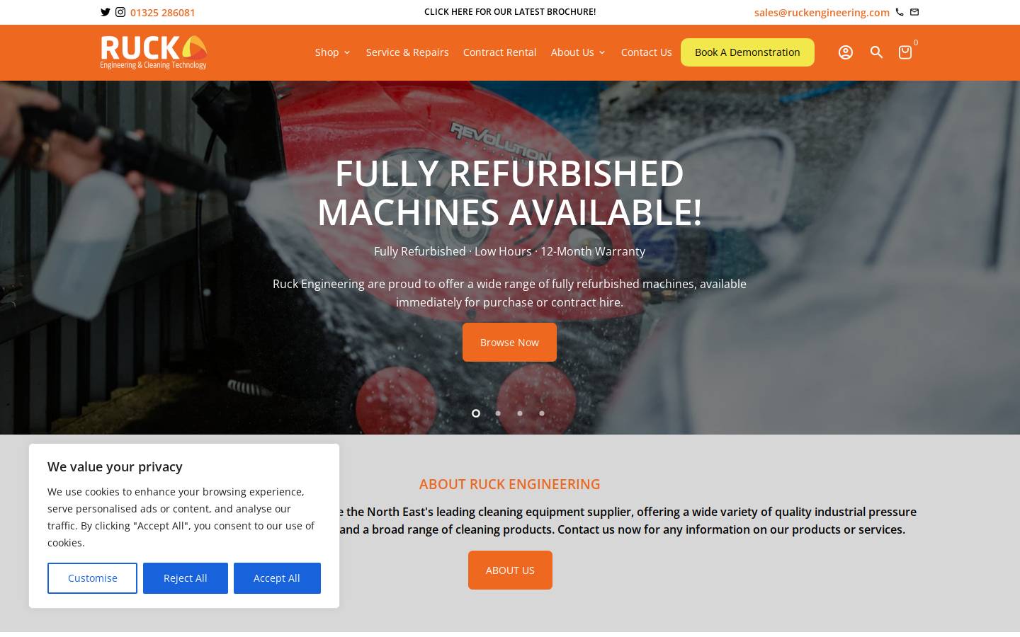 ruckengineering.co.uk homepage screenshot